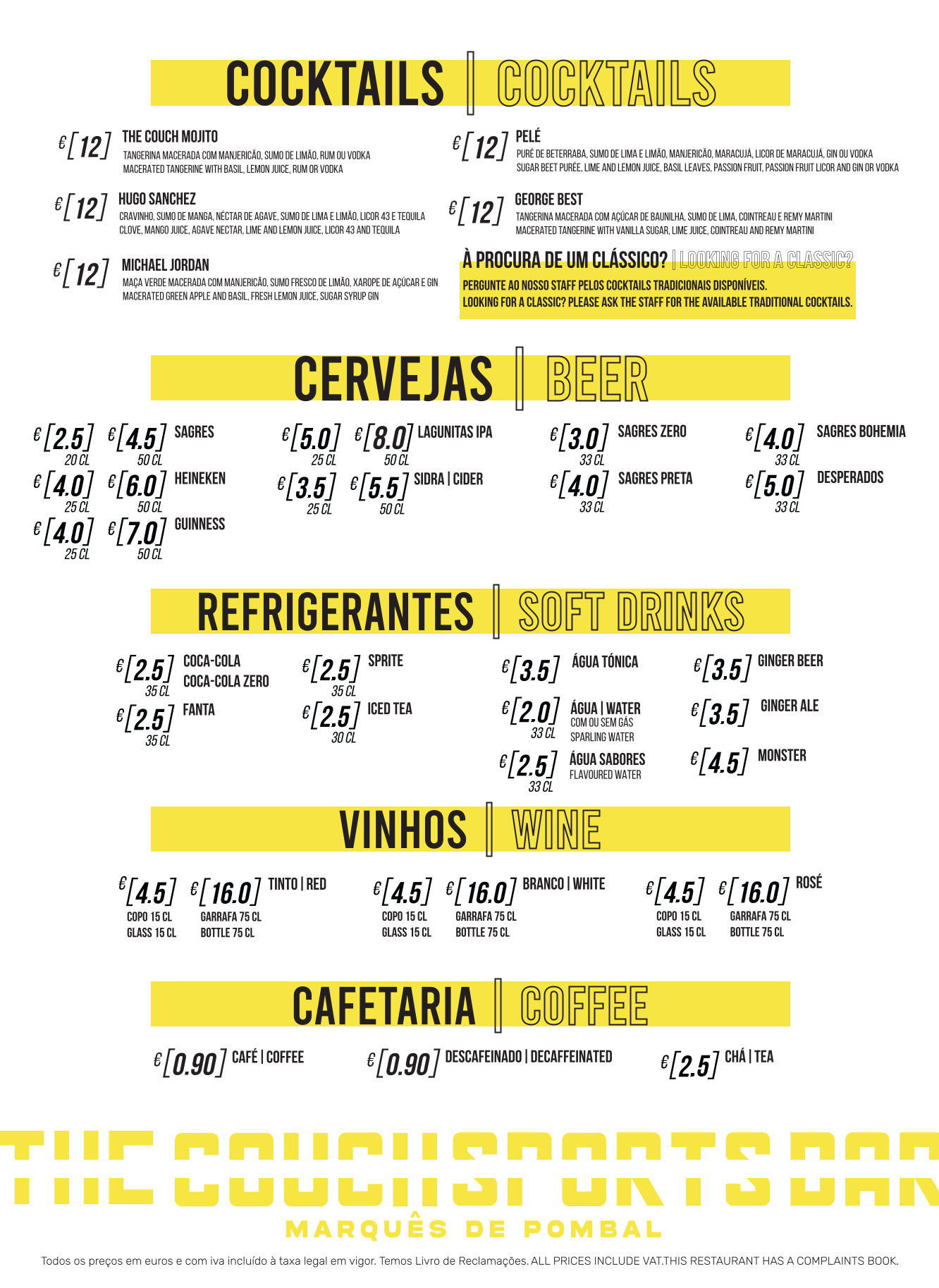 Menu Bebidas — Marquês